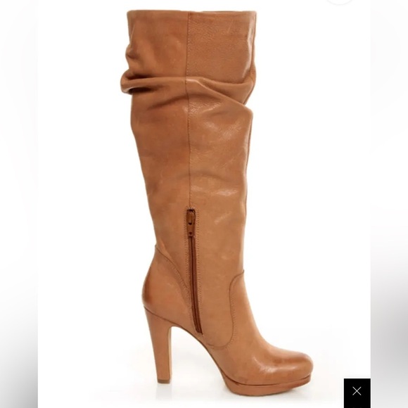 Jessica Simpson Keaton Tan Winter Haze Slouchy High Heel Boots - Picture 4 of 12